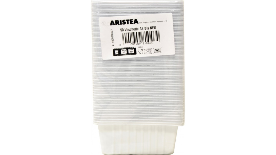 Aristea vaschette a/8 bianca per patatine pz.50