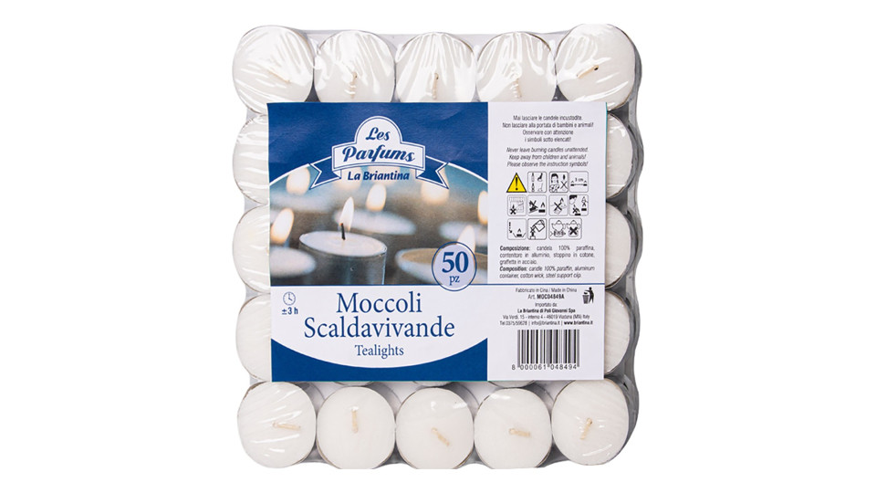 Moccoli Scaldavivande in confezione termoretraibile - 50 pz