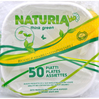 Naturia piatti 165x165 plastica nat-bio x50 pz