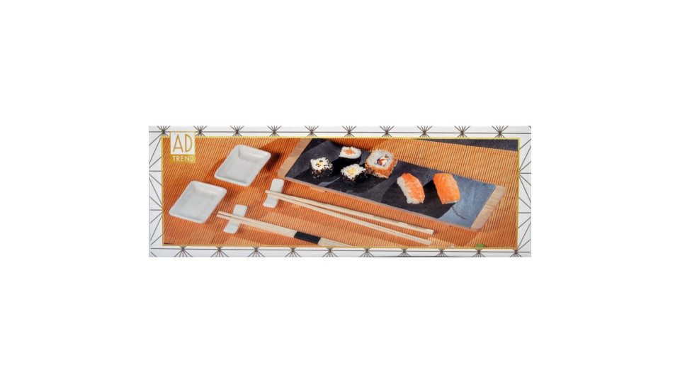 Servizio sushi c/vassoio ardesia bamboo
