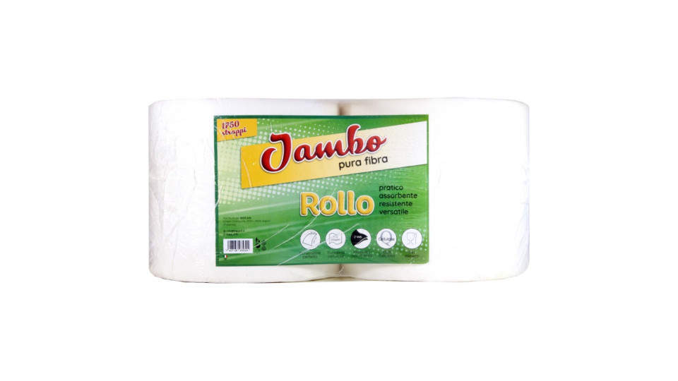 Jumbo rollo bobina asciugatutto x2