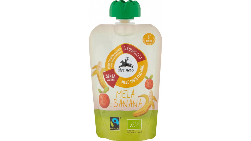 Alce Nero bio purea mela e banana gr.100