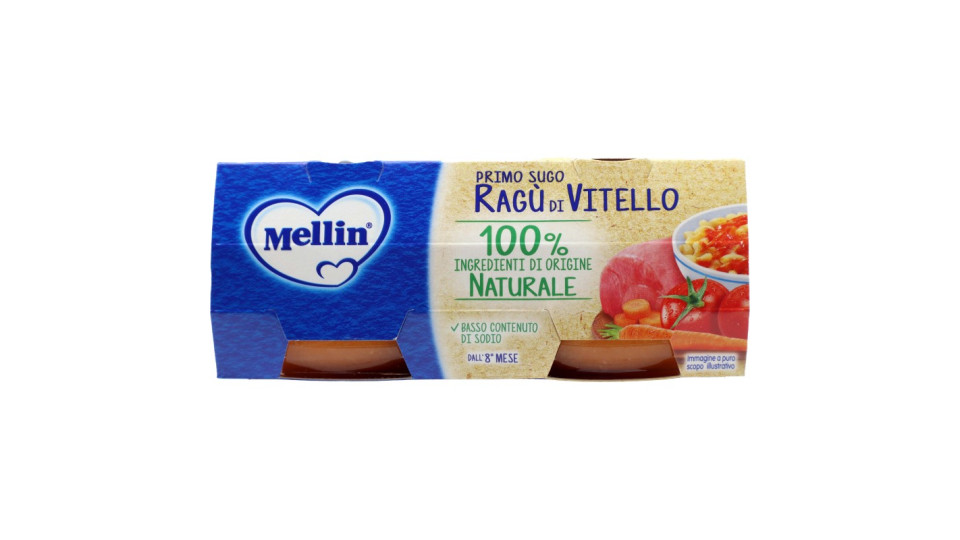 MELLIN Primo Sugo per la preparazione di pastine, Ragù di...