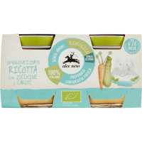 Alce nero Omogeneizzato Ricotta con Zucchine e Carote 2 x 80 gr.