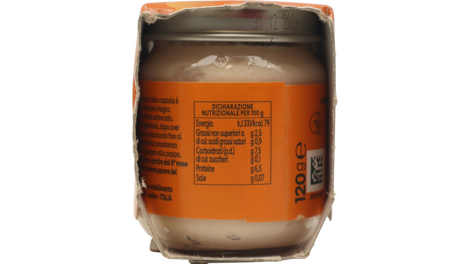 Plasmon Tacchino Omogeneizzato con Tacchino e Cereale 2 x 120 g