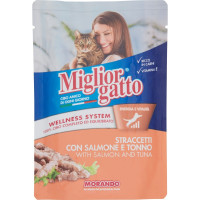 Migliorgatto Straccetti con Salmone e Tonno 100 g