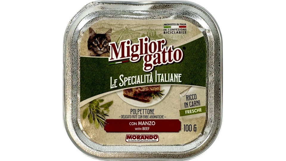 Migliorgatto specialità italiane polpettone con manzo gr.100