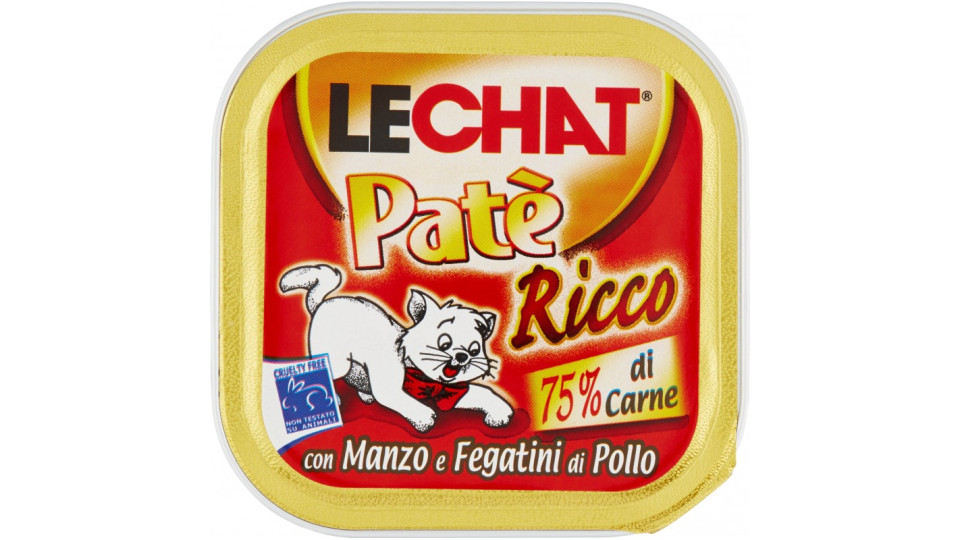 LeChat Patè ricco con manzo e fegatini di pollo 100 g