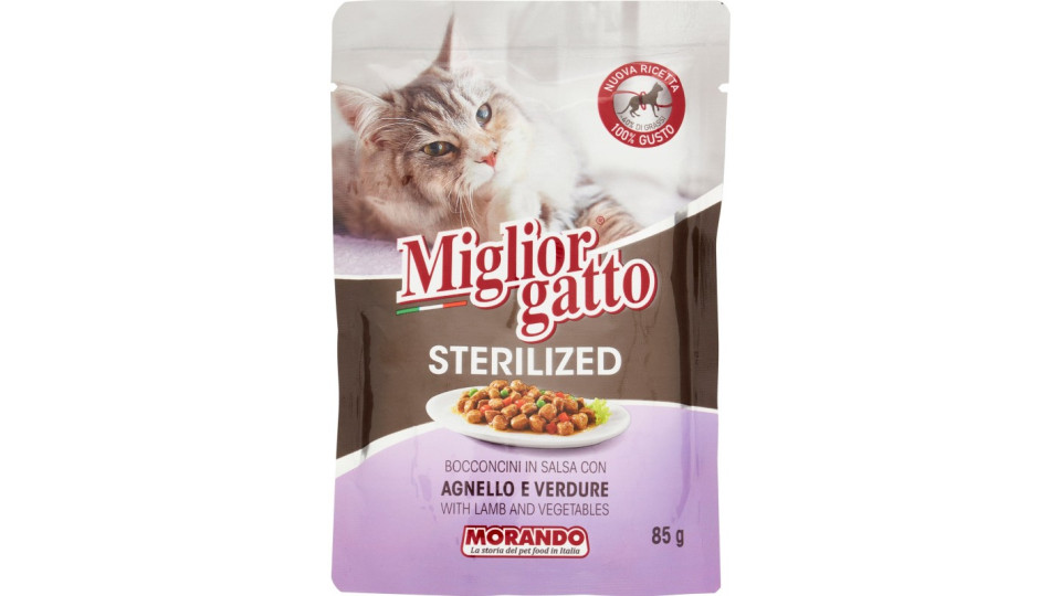 Migliorgatto Sterilized Bocconcini in Salsa con Agnello e...