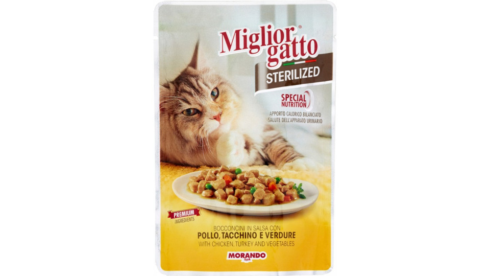 Migliorgatto Sterilized Bocconcini in Salsa con Pollo,...