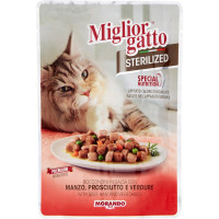 Migliorgatto Sterilized Bocconcini in Salsa con Manzo,...