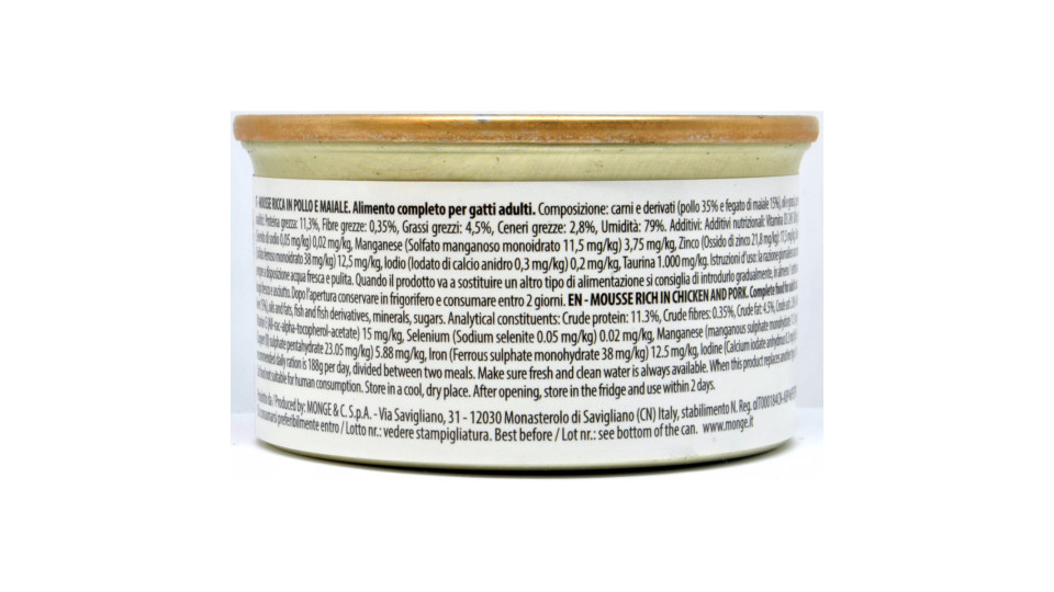 Lechat mousse adult pollo/maiale gr.85