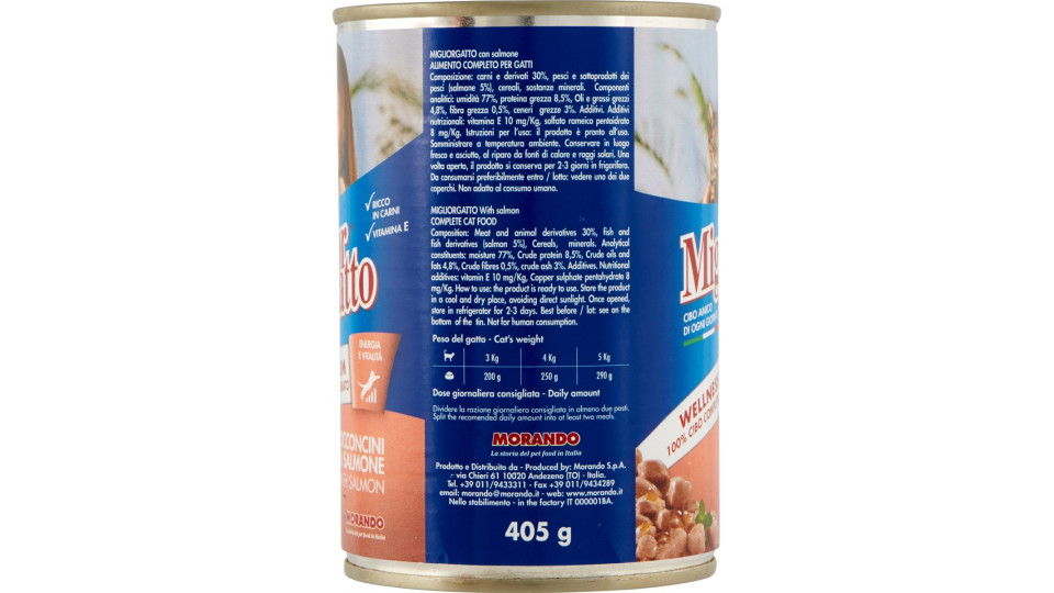Migliorgatto Bocconcini con Salmone 405 g