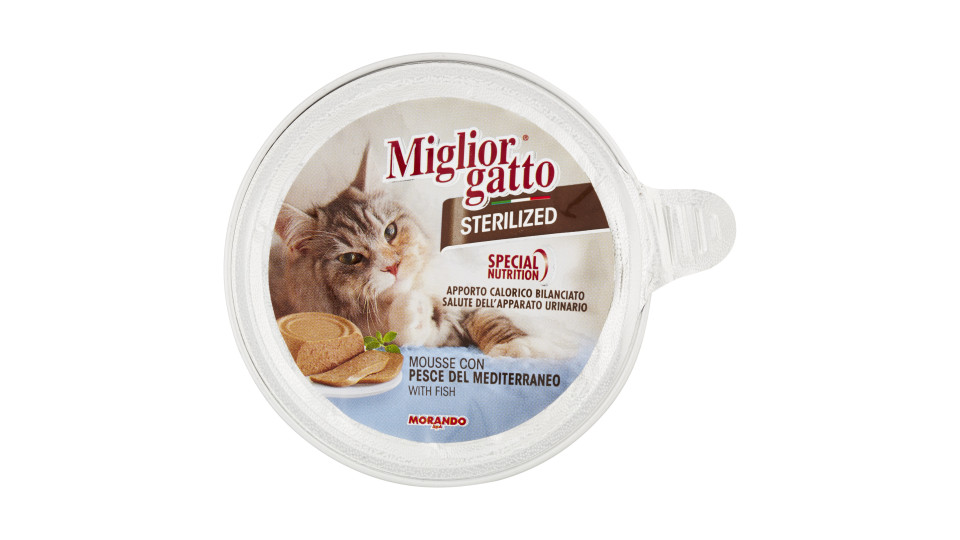 Migliorgatto mousee sterilized pesce - gr.85