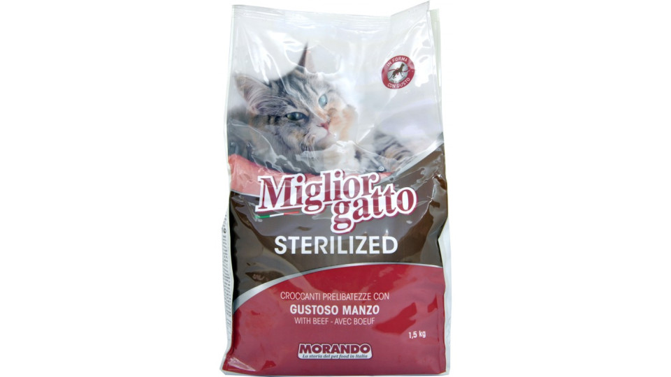 Migliorgatto mousee sterilized manzo - gr.85