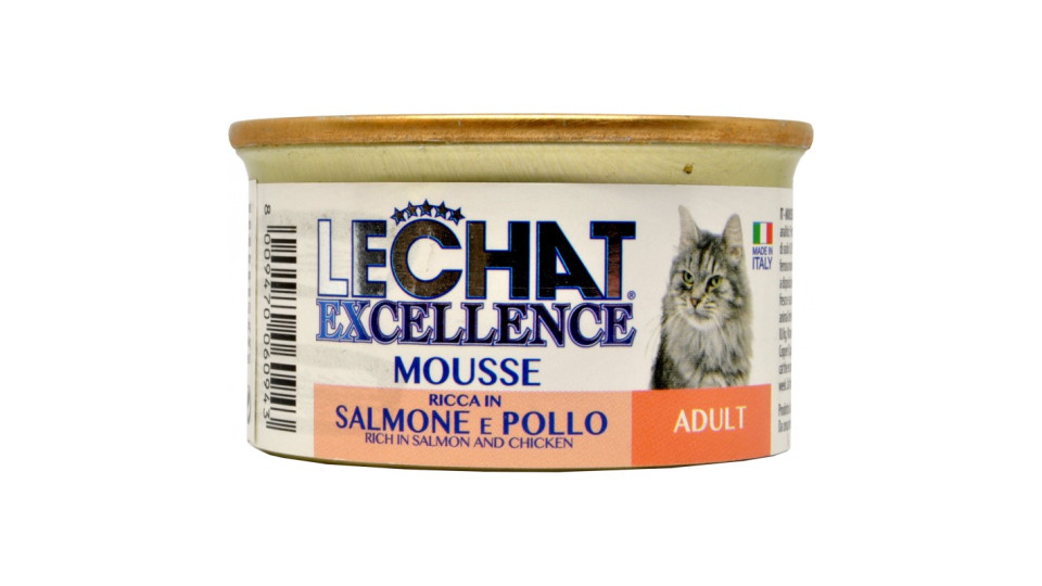 Lechat mousse adult salmone e pollo gr.85