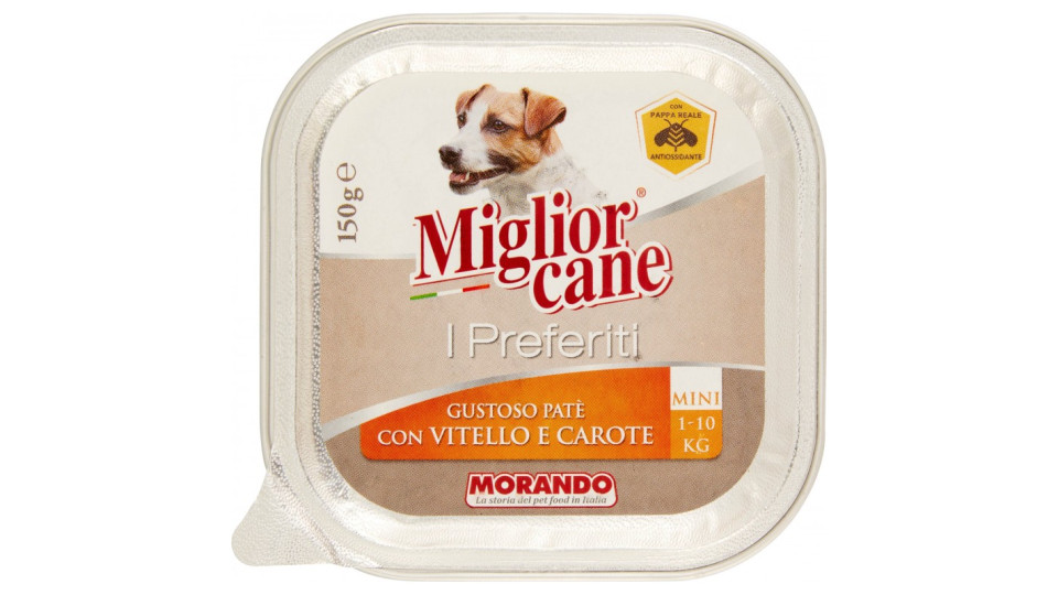 Migliorcane I Preferiti Gustoso Patè con Vitello e Carote Mini...