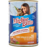 Migliorgatto Patè con Vitello e Carote 400 gr.