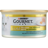 PURINA GOURMET Gold Gatto Mousse con Merluzzo e carote lattina...