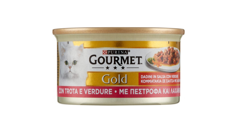 PURINA GOURMET Gold Gatto Dadini con Trota e verdure, in salsa...