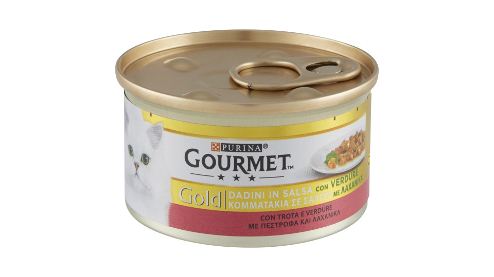 PURINA GOURMET Gold Gatto Dadini con Trota e verdure, in salsa...