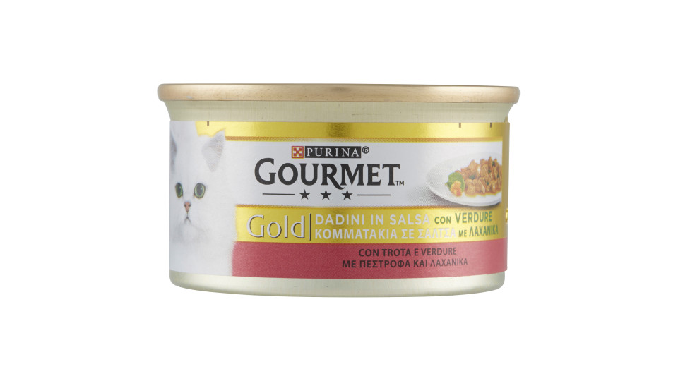 PURINA GOURMET Gold Gatto Dadini con Trota e verdure, in salsa...