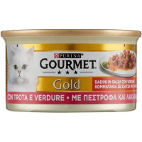 PURINA GOURMET Gold Gatto Dadini con Trota e verdure, in salsa...