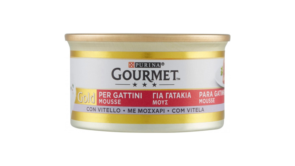 PURINA GOURMET Gold Gatto Mousse per gattini con Vitello...