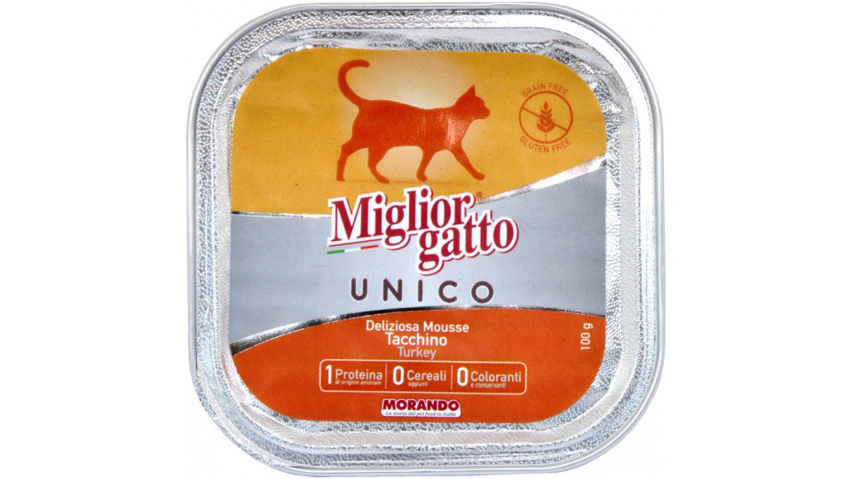 Migliorgatto unico deliziosa mousse al tacchino gr.100