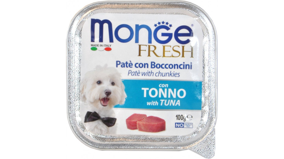 Monge dog fresh pate con bocconcini di tonno gr.100