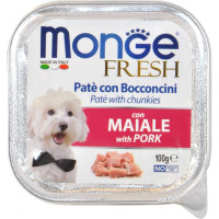 Monge dog fresh pate con bocconcini di maiale gr.100