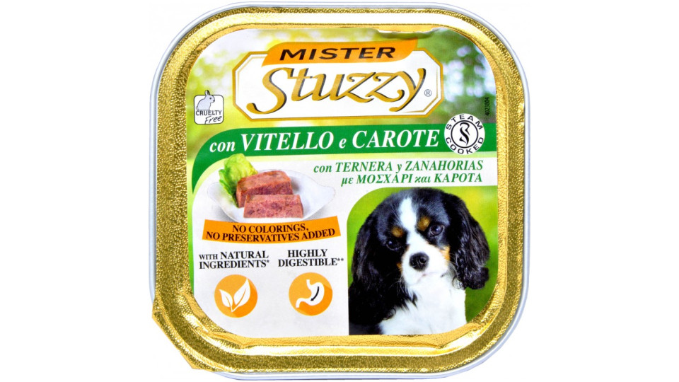 Mister Stuzzy Dog vitello carote gr.150