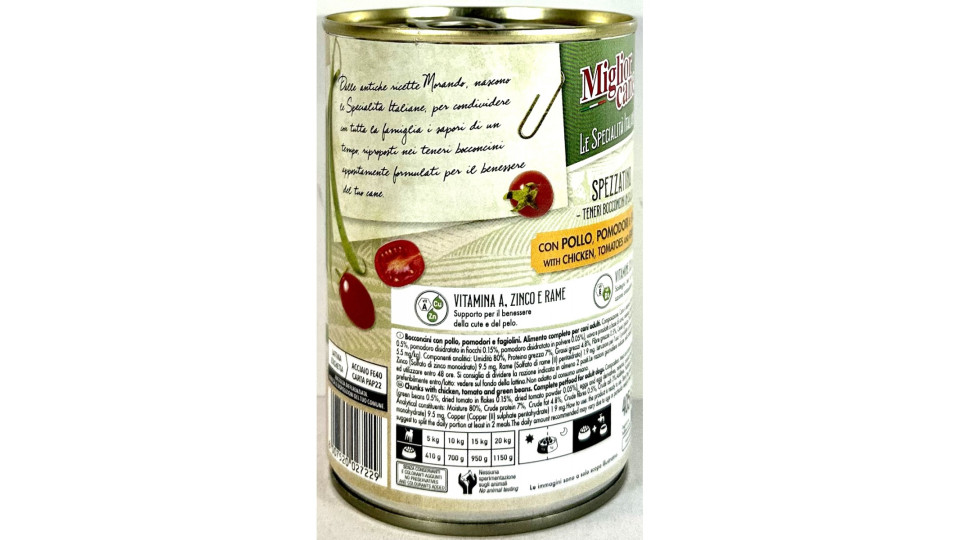 Migliorcane specialità italiane bocconcini con pollo pomodoro...