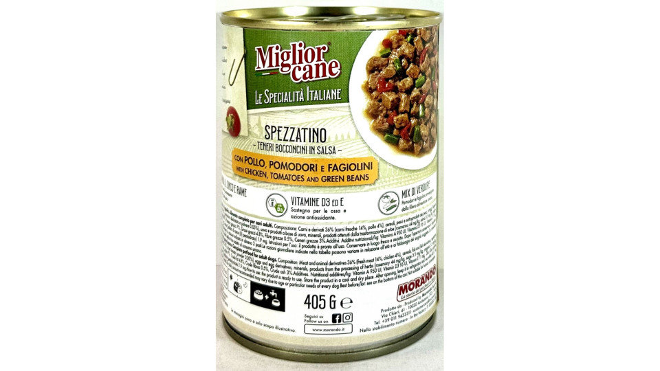 Migliorcane specialità italiane bocconcini con pollo pomodoro...