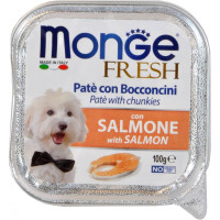 Monge dog fresh pate con bocconcini di salmone gr.100