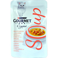PURINA GOURMET CRYSTAL SOUP Gatto Delicato Brodo con Salmone...