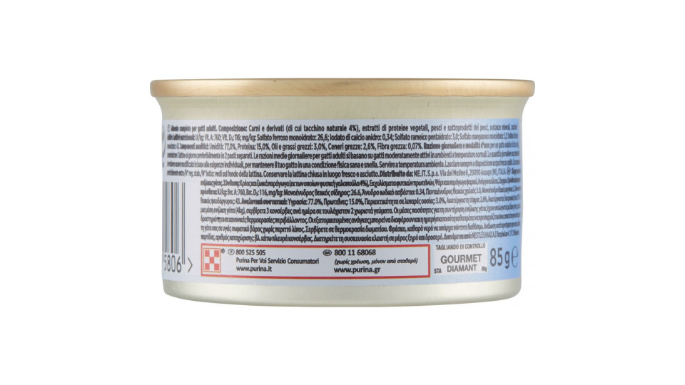 PURINA GOURMET Diamant Gatto Sfilaccetti con Tacchino Naturale...