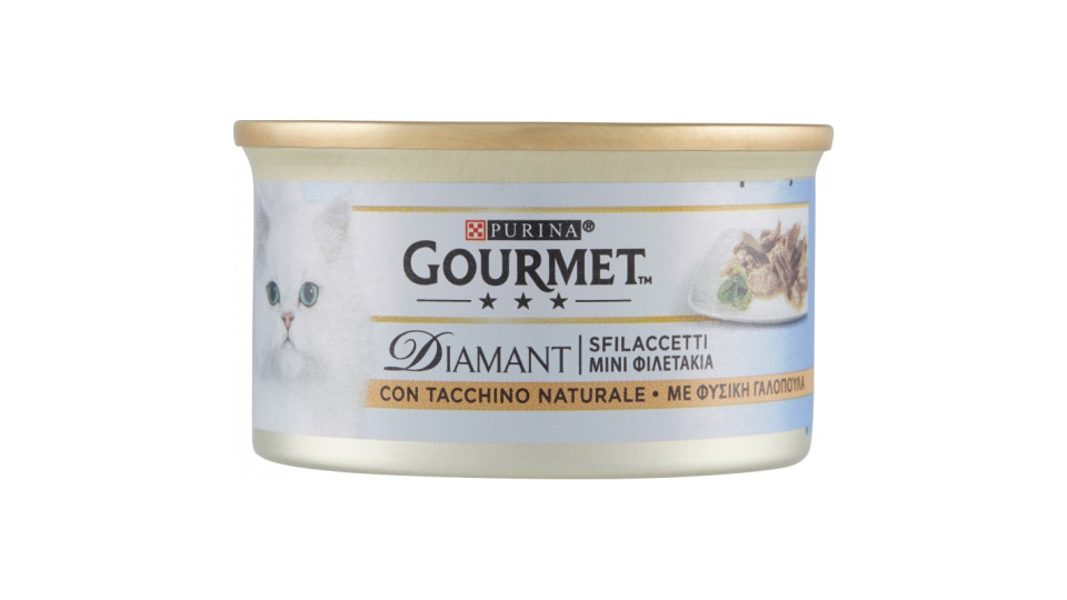 PURINA GOURMET Diamant Gatto Sfilaccetti con Tacchino Naturale...