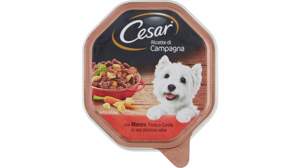 Cesar vaschetta filetti manzo pasta carote. gr150