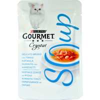 PURINA GOURMET CRYSTAL SOUP Gatto Delicato Brodo con Tonno...