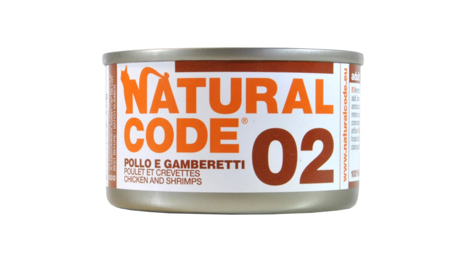 Natural code pollo e gamberetti gr.85