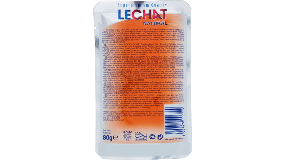 Lechat buste tonno/salmone - gr.80