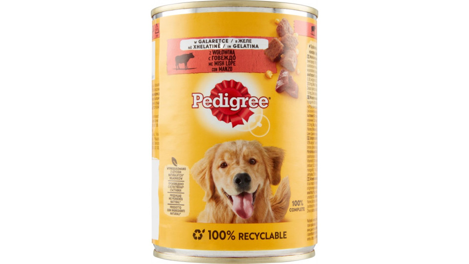 Pedigree Cibo Umido Cane con Manzo in Gelatina 400 g