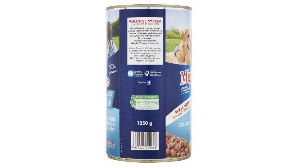 Migliorcane boconcini pesce carni bianche - kg.1,25