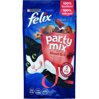 PURINA FELIX Party Mix Snack Gatto Mixed Grill Aromatizzato...