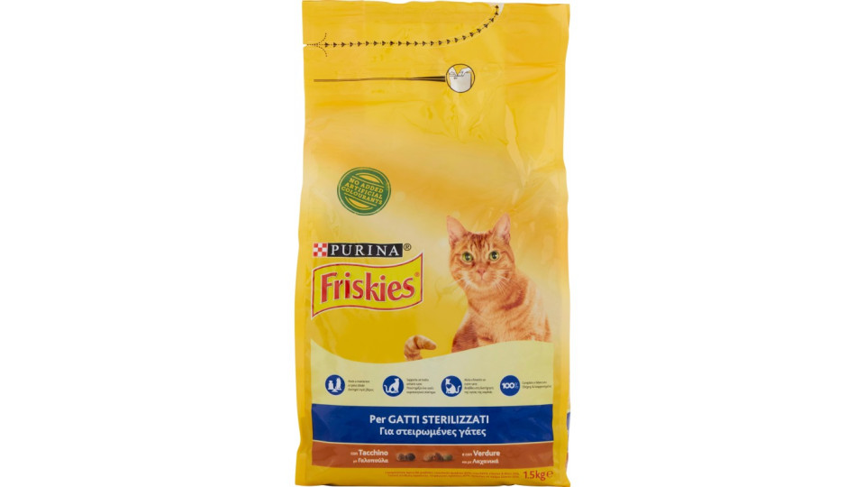 PURINA FRISKIES Gatto Crocchette Sterilizzati con Tacchino e...