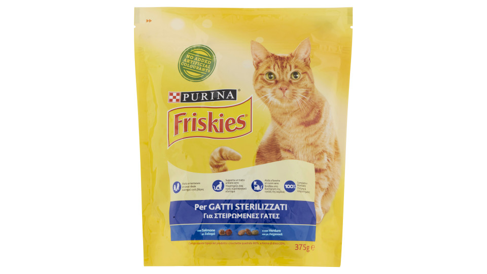 Friskies crochette sterilized salmone verdure - gr.375