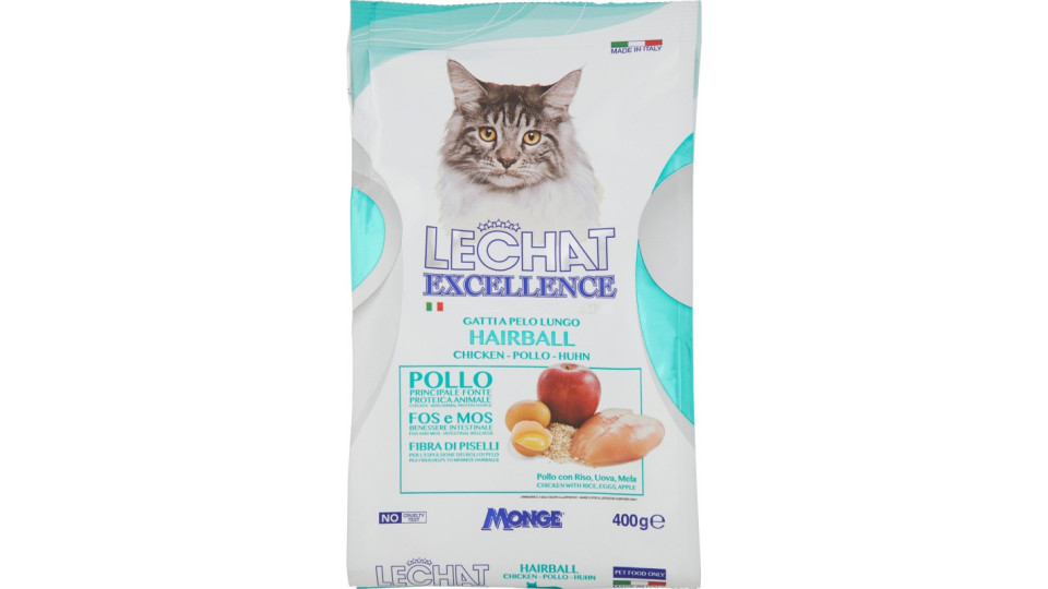 LeChat Excellence Hairball crocchette di Pollo 400 gr.