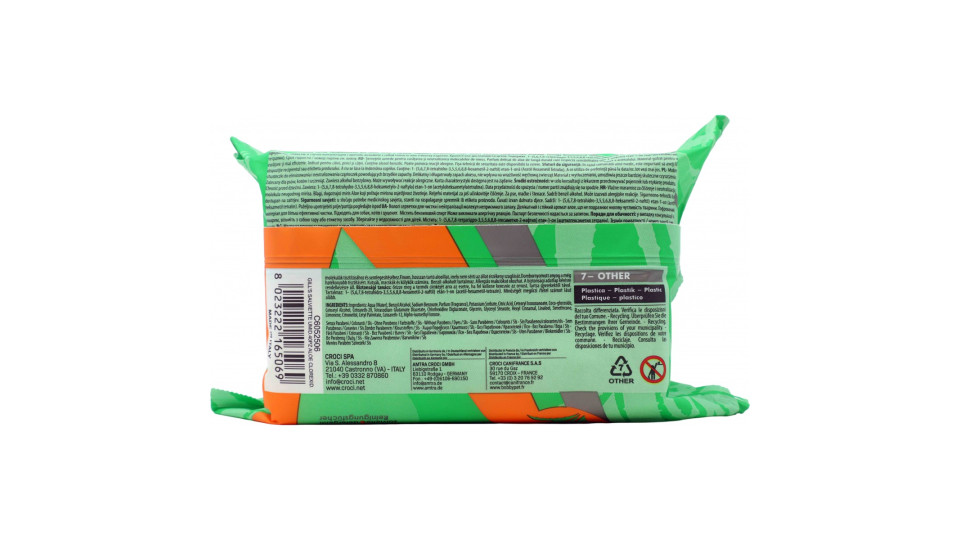 Croci salviette det.pet aloe clorexi x40