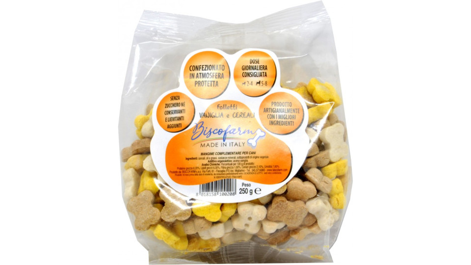 Biscofarm folletti vaniglia-cereali gr.250